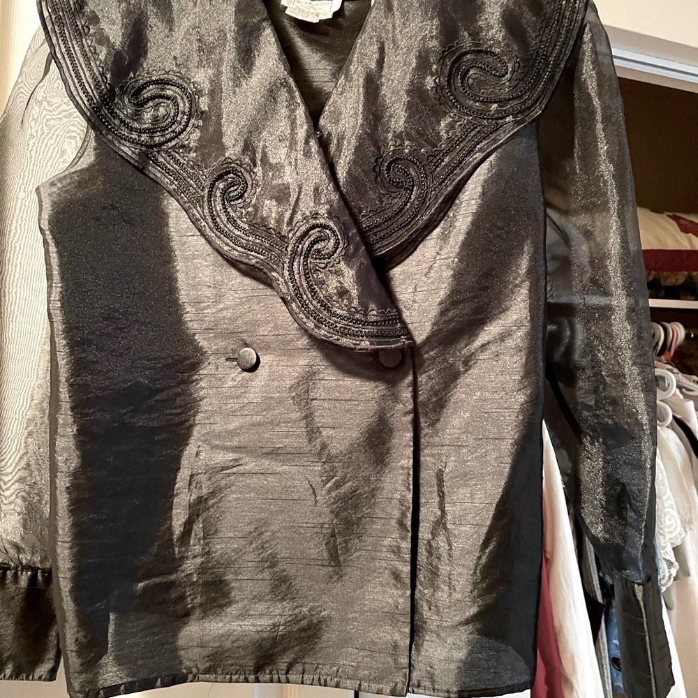 Black shear blouse size medium